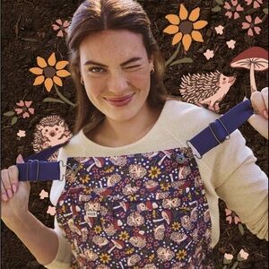 Duluth Trading Co Floral Hedgehog Overalls